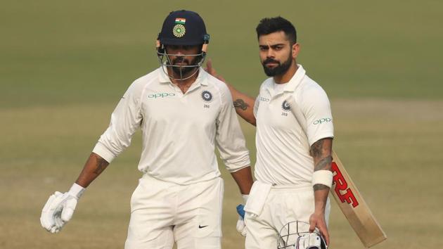 Murali Vijay went past 150 but Lakshan Sandakan broke the 283-run stand when he was stumped. (BCCI) Murali Vijay went past 150 but Lakshan Sandakan broke the 283-run stand when he was stumped. (BCCI)