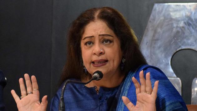 In the latest, Kirron Kher has faced a barrage of criticism for purportedly finding fault with a 21-year-old woman’s decision to board the auto-rickshaw whose driver and two other occupants gangraped her last month.(HT Photo)