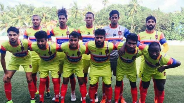 Though Gokulam Kerala FC (GKFC) started their I-League campaign with an away loss against Shillong Lajong FC, Bino George’s men made a good account of themselves and are confident of a winning start to their home campaign in Kozhikode, which begins on Monday against Chennai City FC.(HT Photo)