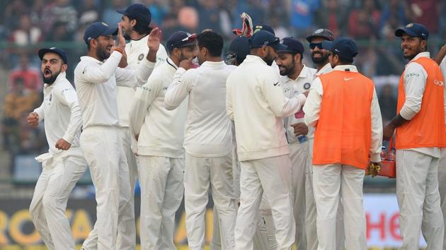 India took two more wickets as Sri Lanka were left reeling. (AFP) India took two more wickets as Sri Lanka were left reeling. (AFP)
