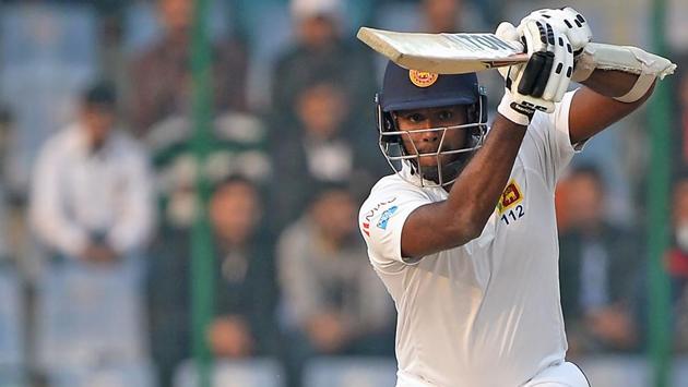 Angelo Mathews reached the half-century mark during the fag end of the second day. (AFP) Angelo Mathews reached the half-century mark during the fag end of the second day. (AFP)