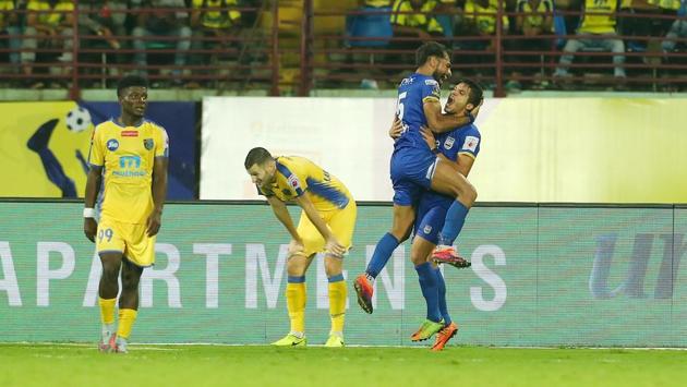 However, Balwant Singh scored the equaliser for Mumbai City FC late in the second half.  (ISL / SPORTZPICS) 