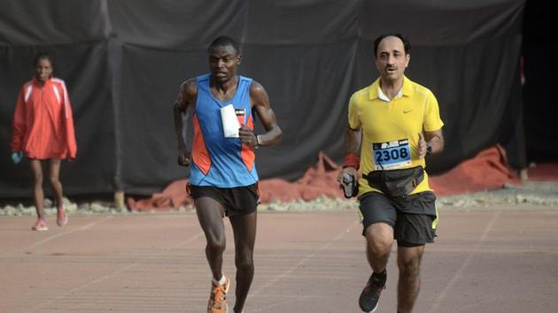 Race director Pralhad Sawant claimed that they have received permission from the Association of International Marathons (AIM) and don’t need permission from AFI. (Ravindra Joshi/HT PHOTO)