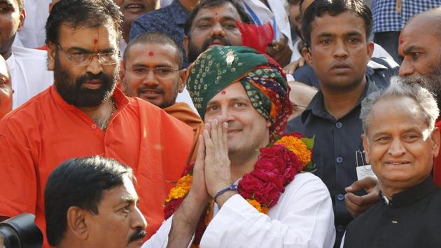 Congress vice president Rahul Gandhi during a visit to the Swaminarayan temple at Gadhada in Botad on Thursday. (PTI Photo) Congress vice president Rahul Gandhi during a visit to the Swaminarayan temple at Gadhada in Botad on Thursday. (PTI Photo)