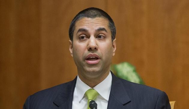 File photo of Federal Communication Commission Commissioner Ajit Pai speaking during an open hearing and vote on "Net Neutrality" in Washington. (AP) File photo of Federal Communication Commission Commissioner Ajit Pai speaking during an open hearing and vote on "Net Neutrality" in Washington. (AP)