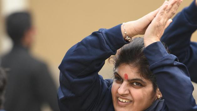 A differently abled person participates in an event organised by Sparsh, a non-profit organisation in Gurgaon. The sports events were organised with a motive to give special students a platform for recognition, visibility and acceptance with in society. (Sanjeev Verma/HT PHOTO)