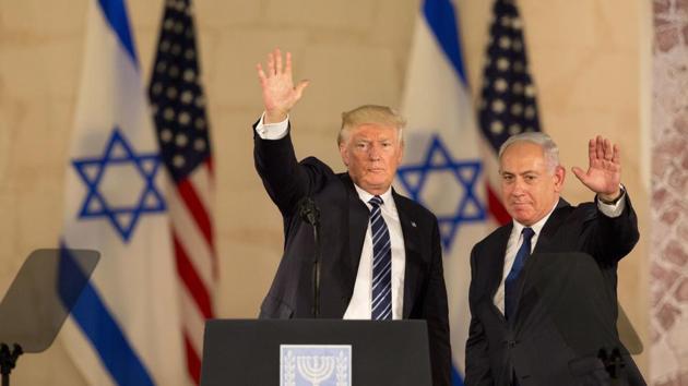 U.S. President Donald Trump and Israeli Prime Minister Benjamin Netanyahu wave at the Israel museum in Jerusalem. (AP File Photo) U.S. President Donald Trump and Israeli Prime Minister Benjamin Netanyahu wave at the Israel museum in Jerusalem. (AP File Photo)