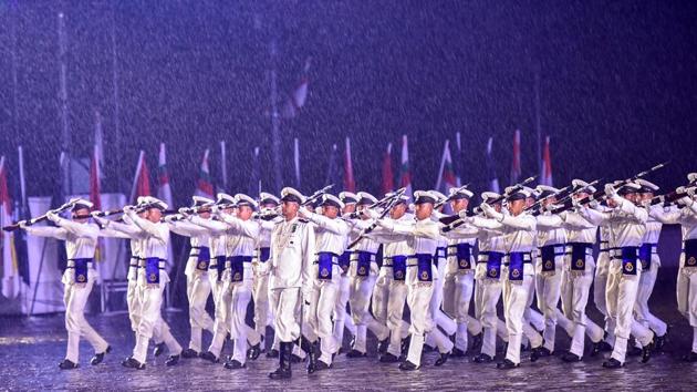 The performances by the sailors were spectacular. (Kunal Patil/HT PHOTO) 