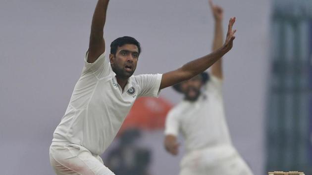 Ravichandran Ashwin became the joint-highest wicket-taker in Tests with his haul of 3/90 as Sri Lanka fought hard against India thanks to centuries from Angelo Mathews and Dinesh Chandimal. (AP) Ravichandran Ashwin became the joint-highest wicket-taker in Tests with his haul of 3/90 as Sri Lanka fought hard against India thanks to centuries from Angelo Mathews and Dinesh Chandimal. (AP)