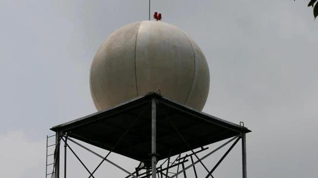 The radar located at the Regional Meteorological Centre in Colaba can carry out weather surveillance at a distance of 300km radius from its location (FILE) The radar located at the Regional Meteorological Centre in Colaba can carry out weather surveillance at a distance of 300km radius from its location (FILE)