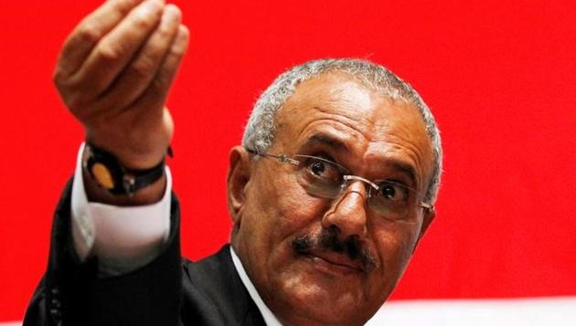 File photo of Yemen’s former president Ali Abdullah Saleh gesturing during a gathering of supporters in Sanaa. (Reuters File Photo) File photo of Yemen’s former president Ali Abdullah Saleh gesturing during a gathering of supporters in Sanaa. (Reuters File Photo)