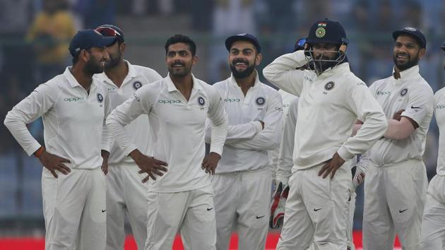 A win for India’s players on day 5 will help them secure their ninth consecutive Test win, a feat matched only by England and Australia in the past. (AP) 