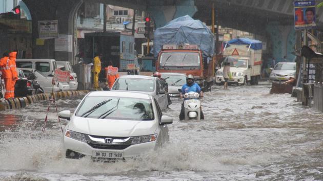 Water logged Hindmata streets in August this year. (HT File) Water logged Hindmata streets in August this year. (HT File)