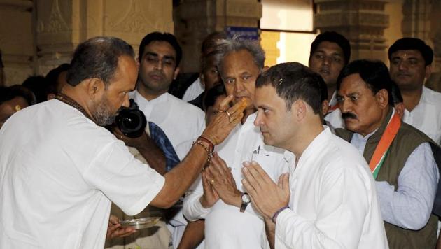 Congress vice-president Rahul Gandhi visits the Somnath Temple in Gujarat. (PTI File Photo) Congress vice-president Rahul Gandhi visits the Somnath Temple in Gujarat. (PTI File Photo)