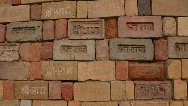 The VHP has been collecting bricks at its workshop in Ayodhya. SC said it will hear the final case on February 8 next year.(Manira Chaudhary/HT File Photo)