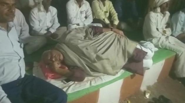 BJP veteran Yashwant Sinha was detained during farmers’ protest in Maharashtra’s Akola on Monday.(ANI Photo)