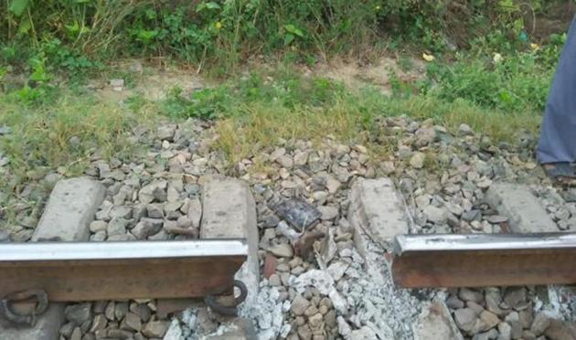 A chunk of the track between Kankaha and Mohanlalganj stations found missing on Oct 2, 2015. (File Photo) A chunk of the track between Kankaha and Mohanlalganj stations found missing on Oct 2, 2015. (File Photo)