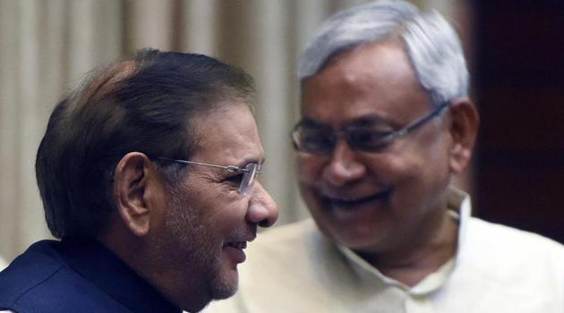 Bihar chief minister Nitish Kumar and JD(Ul) leader Sharad Yadav during happier times. (HT File) Bihar chief minister Nitish Kumar and JD(Ul) leader Sharad Yadav during happier times. (HT File)