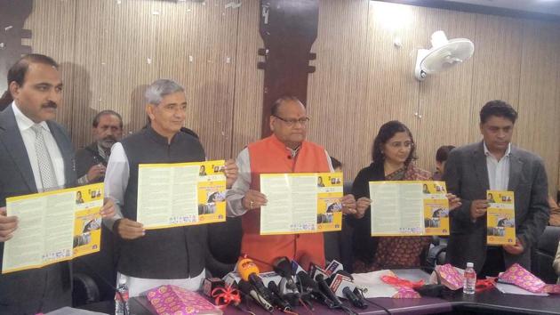 Rajasthan health minister Kali Charan Saraf during an interaction with the media on completion of four years of state government in Jaipur. (HT Photo) Rajasthan health minister Kali Charan Saraf during an interaction with the media on completion of four years of state government in Jaipur. (HT Photo)