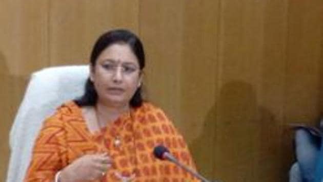 Kiran Maheshwari, Rajasthan minister for higher, technical and Sanskrit education. (HT Photo) Kiran Maheshwari, Rajasthan minister for higher, technical and Sanskrit education. (HT Photo)