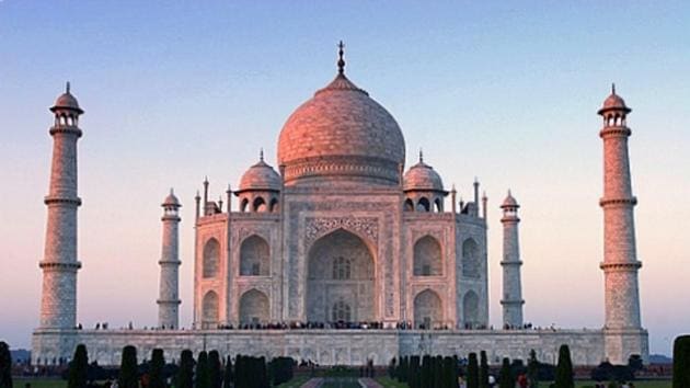 Taj Mahal has been rated among the best heritage sites in a survey rated by travellers around the globe.(HT file photo)