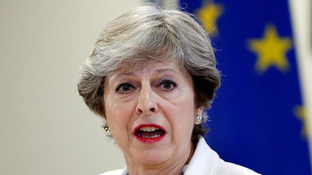 Britain's Prime Minister Theresa May addresses a news conference during an European Union leaders summit in Brussels. (REUTERS File) Britain's Prime Minister Theresa May addresses a news conference during an European Union leaders summit in Brussels. (REUTERS File)