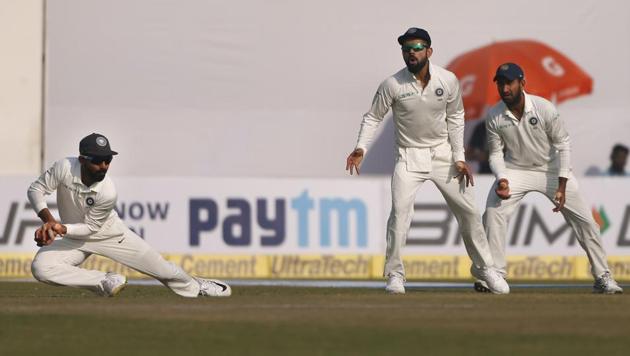 India were far from impressive with their fielding at slips in the Delhi Test. (AP) India were far from impressive with their fielding at slips in the Delhi Test. (AP)