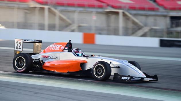 Indonesia’s Presley Martono in action during the free practice session of the MRF Challege 2017 second round at the Dubai Autodrome on Thursday. (HT Photo) Indonesia’s Presley Martono in action during the free practice session of the MRF Challege 2017 second round at the Dubai Autodrome on Thursday. (HT Photo)