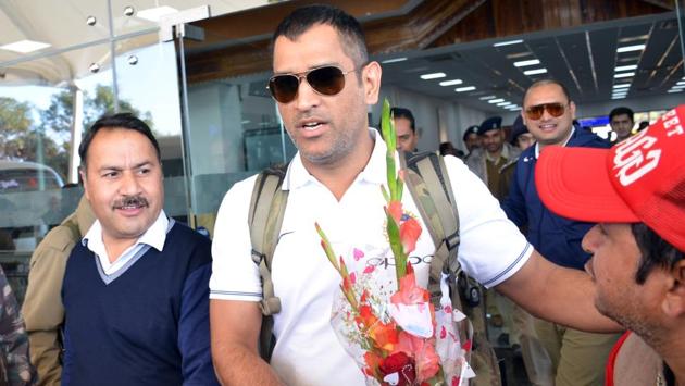 MS Dhoni joined the Indian cricket team ahead of the ODI series. (PTI) MS Dhoni joined the Indian cricket team ahead of the ODI series. (PTI)