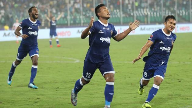 Jeje, however, had the last laugh as he scored in injury time to hand his side a 3-2 win. (ISL) Jeje, however, had the last laugh as he scored in injury time to hand his side a 3-2 win. (ISL)