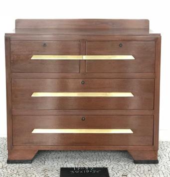A chest of drawers in the Art Deco style, popular between the 1940s and 1960s in India. A chest of drawers in the Art Deco style, popular between the 1940s and 1960s in India.