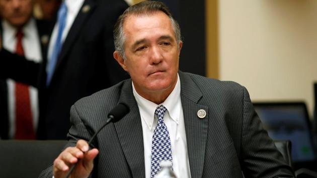 US Rep Trent Franks arrives ahead of FBI Director Christopher Wray testifying before a House Judiciary Committee hearing on Capitol Hill in Washington. (Reuters)