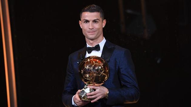 Cristiano Ronaldo beat Lionel Messi to win the Ballon d’Or award for the fifth time and the second year in a row. (AFP)