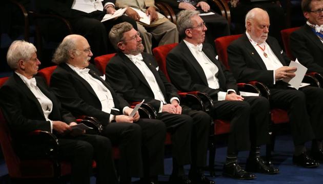 This file photo taken on December 10, 2016 shows Nobel Prize laureates in Physics and Chemistry in Stockholm. The Nobel Prize statistics are dour reading for women, who've won only one of every 20 prizes. (AFP file photo) This file photo taken on December 10, 2016 shows Nobel Prize laureates in Physics and Chemistry in Stockholm. The Nobel Prize statistics are dour reading for women, who've won only one of every 20 prizes. (AFP file photo)