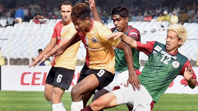 East Bengal will look to notch their first win of the I-League season when they take on Shillong Lajong (PTI) East Bengal will look to notch their first win of the I-League season when they take on Shillong Lajong (PTI)