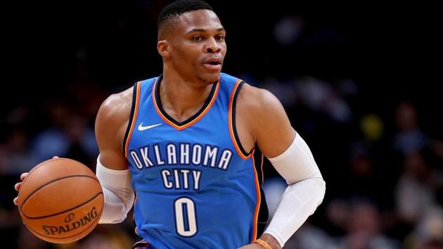 Russell Westbrook’s sensational 2016-17 season for the Oklahoma City Thunder saw him break a 55-year record. Against the Denver Nuggets in April, Westbrook chalked up his 42nd triple-double of the campaign, surpassing the mark set by Oscar Robertson in 1961-62. (GETTY IMAGES) Russell Westbrook’s sensational 2016-17 season for the Oklahoma City Thunder saw him break a 55-year record. Against the Denver Nuggets in April, Westbrook chalked up his 42nd triple-double of the campaign, surpassing the mark set by Oscar Robertson in 1961-62. (GETTY IMAGES)