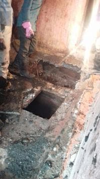The skeletal remains were recovered from a septic tank on Thursday. The skeletal remains were recovered from a septic tank on Thursday.