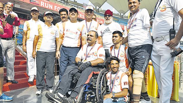 A total of 113 physically challenged paramilitary troopers have been trained since the centre was set up last year in December.(HT Photo)