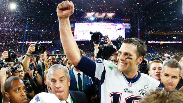 The fightback to end all fightbacks. The New England Patriots looked dead and buried in Super Bowl LI, trailing 28-3 to the Atlanta Falcons late in the third quarter. But Tom Brady masterminded a stunning recovery to force overtime, where James White barrelled into the end zone to seal the Patriots’ fifth championship since 2002. (AFP) The fightback to end all fightbacks. The New England Patriots looked dead and buried in Super Bowl LI, trailing 28-3 to the Atlanta Falcons late in the third quarter. But Tom Brady masterminded a stunning recovery to force overtime, where James White barrelled into the end zone to seal the Patriots’ fifth championship since 2002. (AFP)