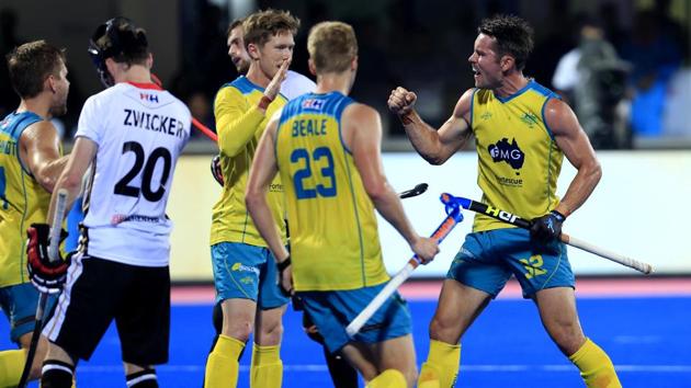 Australia cruised to a comfortable 3-0 win over Germany in their semifinal match at the Hockey World League Final.(Hockey India)