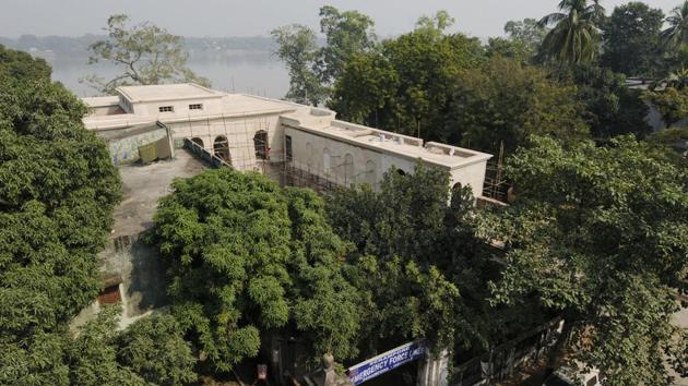 An aerial view of the Denmark Tavern in Serampore. (Samir Jana / HT Photo) An aerial view of the Denmark Tavern in Serampore. (Samir Jana / HT Photo)