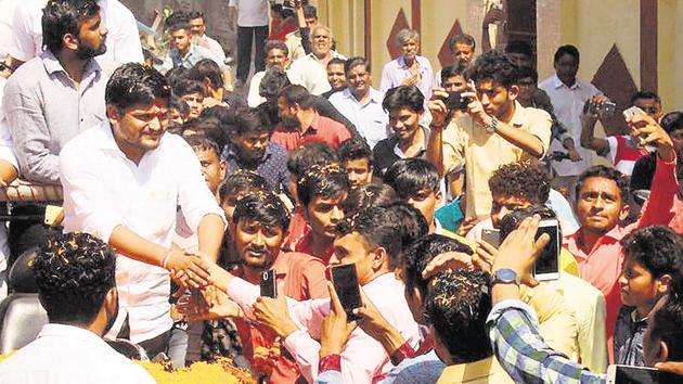 Hardik Patel is the leader of an ongoing movement by the Patidar community demanding reservation in government jobs.(PTI PHOTO)