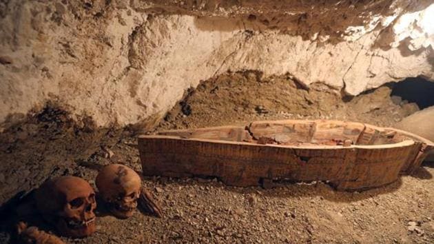 A file photo Skulls and hands are seen next to coffin in the tomb of Amenemhat, a goldsmith from the New Kingdom, at the Draa Abu-el Naga necropolis near the Nile city of Luxor, south of Cairo, Egypt on September 9. (REUTERS/Representative image) A file photo Skulls and hands are seen next to coffin in the tomb of Amenemhat, a goldsmith from the New Kingdom, at the Draa Abu-el Naga necropolis near the Nile city of Luxor, south of Cairo, Egypt on September 9. (REUTERS/Representative image)