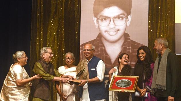 Tanveer Sanman is held in memory of senior actor and theatre personality Shreeram Lagoo and actress Deepa Lagoo’s son Tanveer who died in unforeseen circumstances at the age of 18.(Pratham Gokhale/HT Photo)