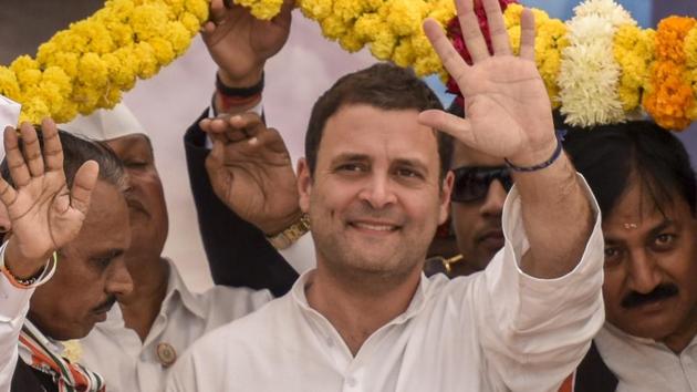 Congress Vice President Rahul Gandhi waves people at the election campaign rally in Patan in Gujarat , on Saturday, December 9, 2017. (Kunal Patil/Hindustan Times) Congress Vice President Rahul Gandhi waves people at the election campaign rally in Patan in Gujarat , on Saturday, December 9, 2017. (Kunal Patil/Hindustan Times)