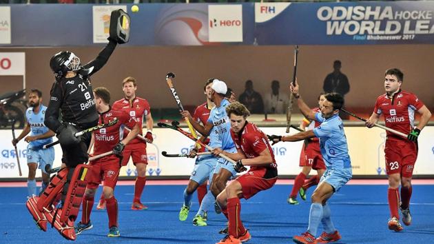 After losing to India in the Hockey World League Finals in Bhubaneswar, the Belgium men’s hockey team were involved in a superstitious midnight escapade.(PTI) After losing to India in the Hockey World League Finals in Bhubaneswar, the Belgium men’s hockey team were involved in a superstitious midnight escapade.(PTI)