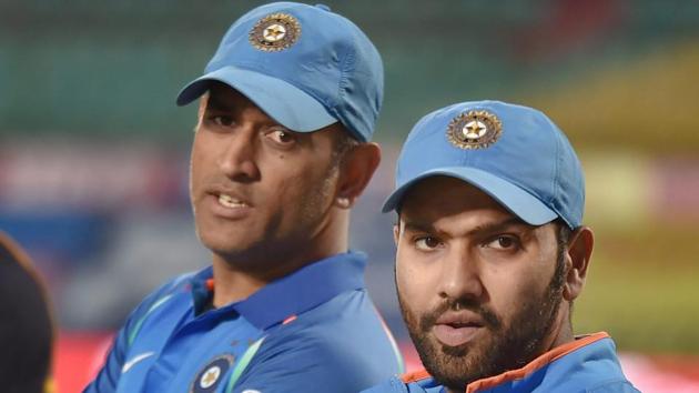 Rohit Sharma (R) and MS Dhoni after India’s loss against Sri Lanka in the first ODI in Dharamsala. (PTI) Rohit Sharma (R) and MS Dhoni after India’s loss against Sri Lanka in the first ODI in Dharamsala. (PTI)