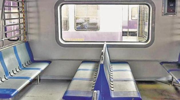 The first Mumbai AC local train is expected to complete crucial safety trials this week.(HT File)