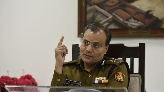 Police commissioner Amulya Patnaik during an interaction with Hindustan Times at the Delhi Police headquarters. (Vipin Kumar/HT PHOTO) Police commissioner Amulya Patnaik during an interaction with Hindustan Times at the Delhi Police headquarters. (Vipin Kumar/HT PHOTO)