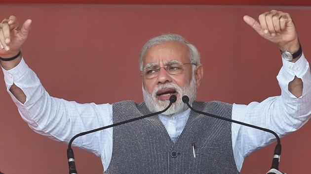Prime Minister Narendra Modi addresses an election campaign rally in Sanand on Sunday. (PTI Photo) Prime Minister Narendra Modi addresses an election campaign rally in Sanand on Sunday. (PTI Photo)